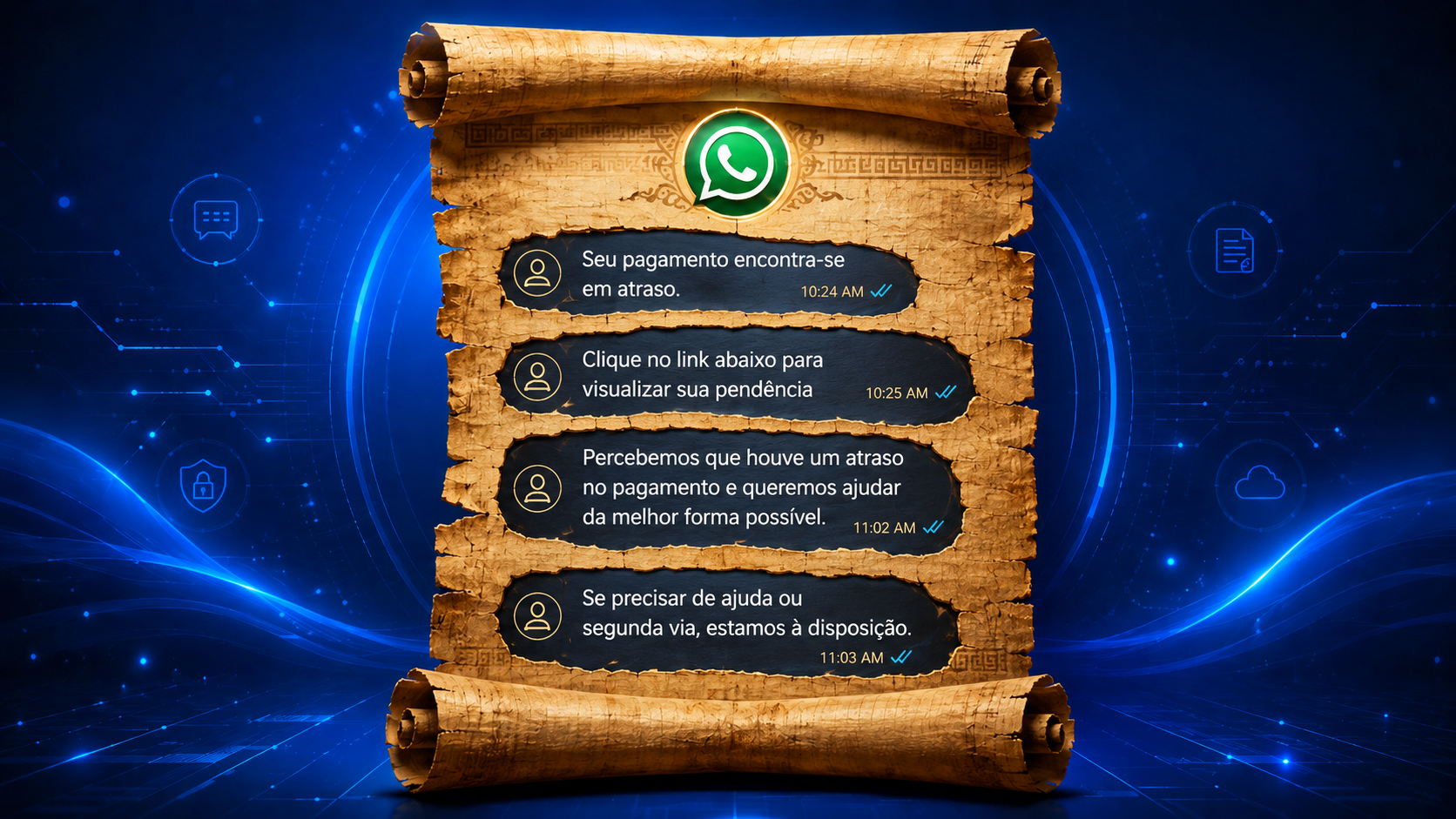Mensagem cobrança WhatsApp