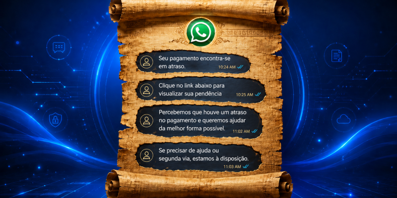 Mensagem cobrança WhatsApp