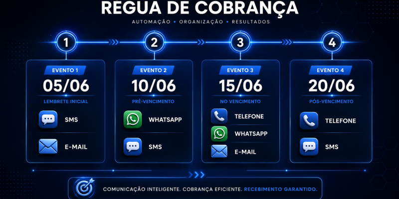 exemplo de régua de cobrança